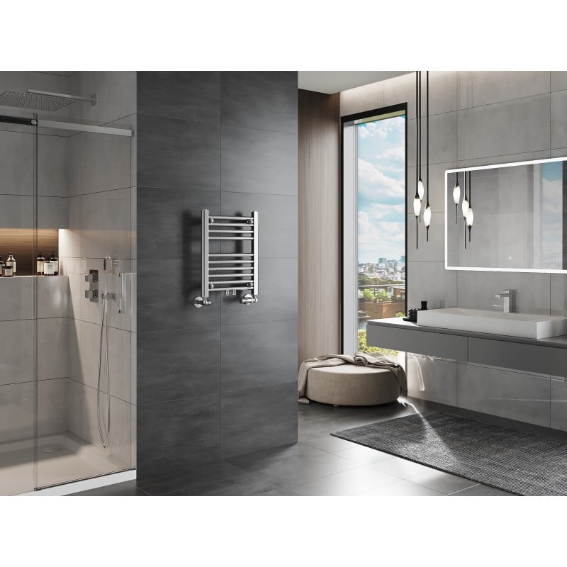 Mexen Mars aquecedor de casa de banho 500 x 400 mm, 141 W, cromado - W110-0500-400-00-01