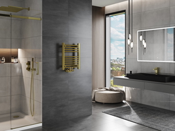 Mexen Mars radiador de baño 500 x 400 mm, 141 W, dorado - W110-0500-400-00-50