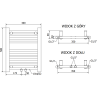 Mexen Mars Badezimmerheizkörper 500 x 400 mm, 178 W, Anthrazit - W110-0500-400-00-66
