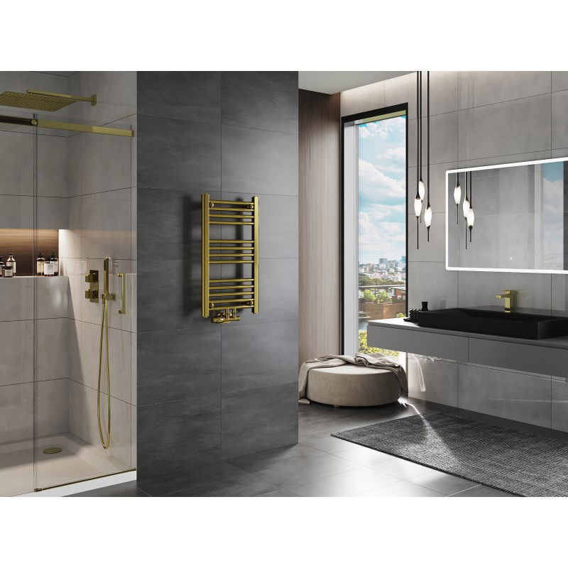 Mexen Mars radiador de baño 700 x 400 mm, 188 W, dorado - W110-0700-400-00-50