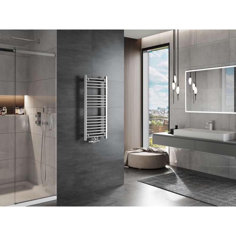 Mexen Mars aquecedor de casa de banho 900 x 400 mm, 244 W, cromado - W110-0900-400-00-01