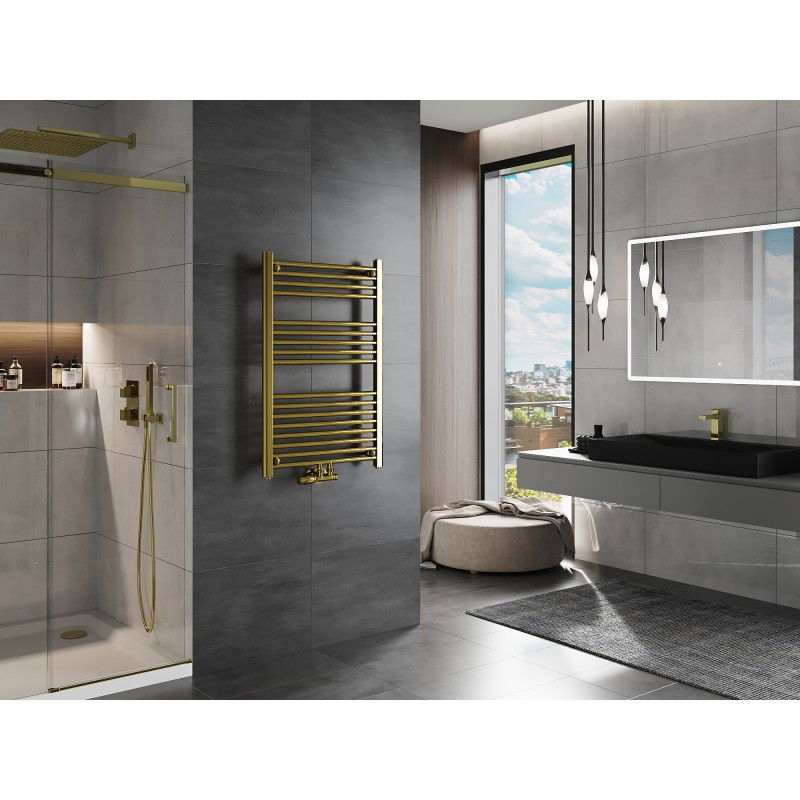 Mexen Mars radiador de baño 900 x 600 mm, 340 W, dorado - W110-0900-600-00-50