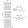 Mexen Mars vannitoa radiaator 1800 x 500 mm, 643 W, kroom - W110-1800-500-00-01
