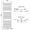 Mexen Mars Badheizkörper 1800 x 600 mm, 953 W, anthrazit - W110-1800-600-00-66
