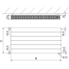 Mexen Line CVL22 Heizkörper 600 x 1400 mm, Anschluss unten, 2215 W, schwarz - W622L-060-140-70