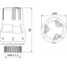 Mexen Uni-Term radiaatori termostaatiline pea, must - W908-002-70