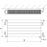 Mexen Line CVL33 plaatradiaator 400 x 1800 mm, alumine ühendus, 2847 W, must - W633L-040-180-70