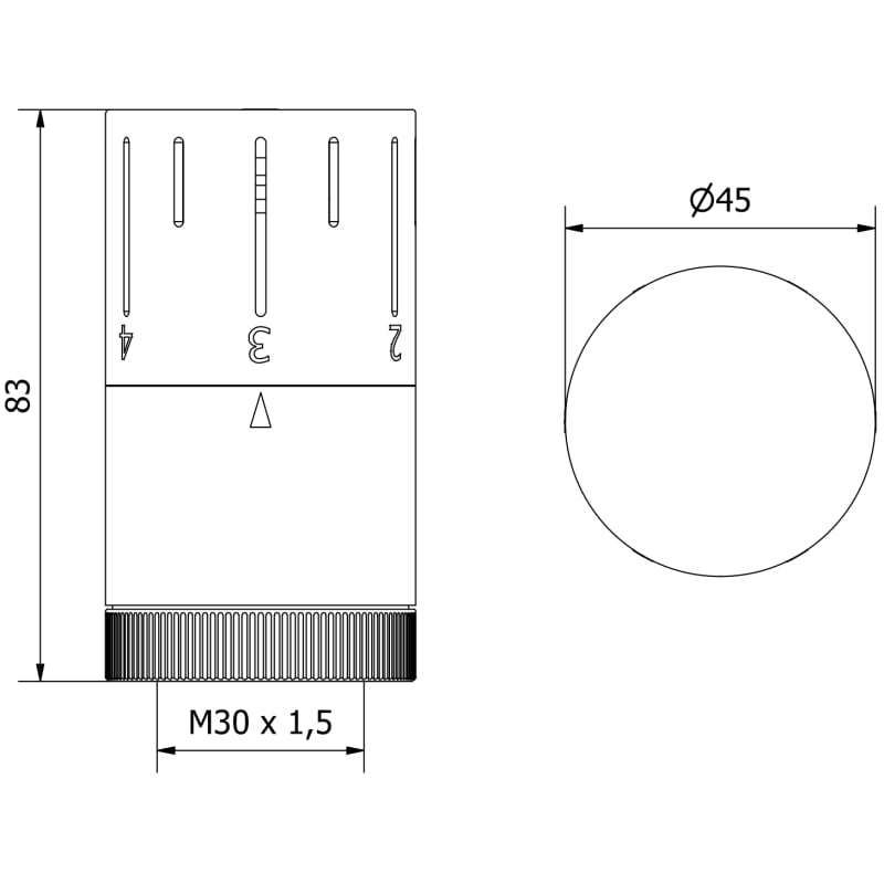 Mexen Uni-T cabezal termostático para radiador, antracita - W908-005-66