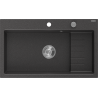 Mexen Omar granitdiskho med 1 fack 800 x 480 mm, svart med fläckar, kromuppsamlare - 6520801005-76