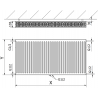 Mexen CC22 Plattenheizkörper 300 x 500 mm, Mittelanschluss unten, 467 W, weiß - W6C22-030-050-00