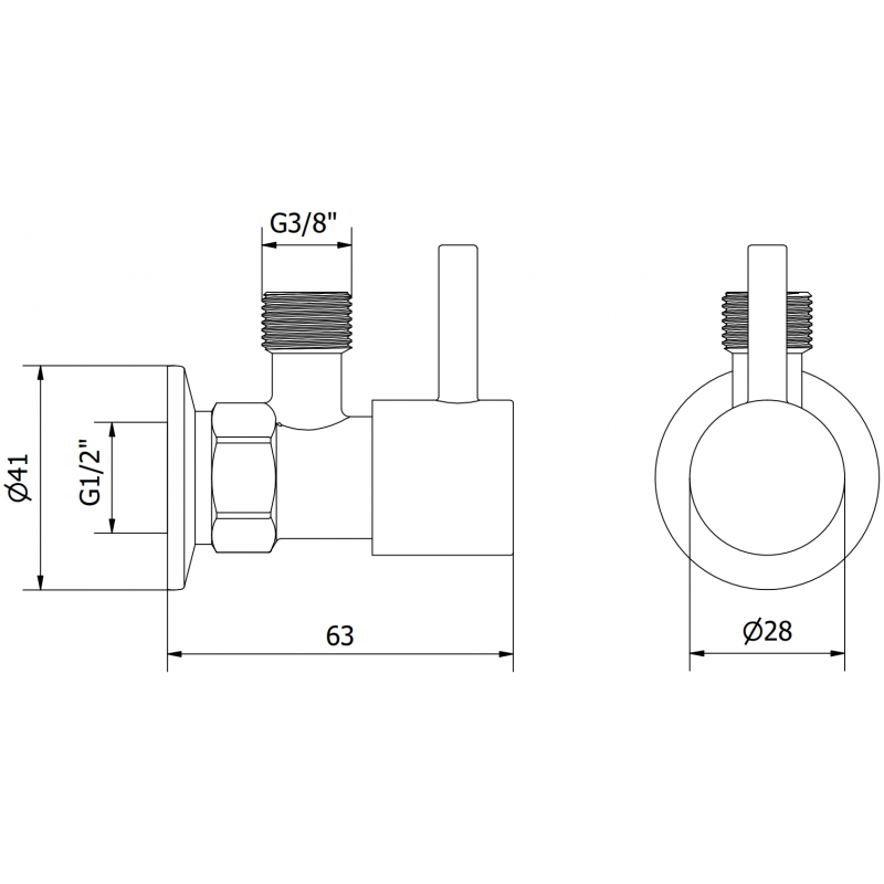 Mexen R1 zawór kątowy do baterii 1/2"x3/8", czarny - 79970-70
