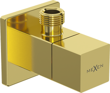 Mexen S hoekstopkraan voor kraan 1/2"x3/8", goud - 79971-50
