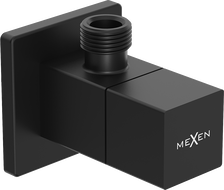 Mexen S hoekstopkraan voor kraan 1/2"x3/8", zwart - 79971-70
