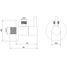 Mexen R2 vanne angulaire pour robinetterie 1/2"x3/8", blanc - 79972-20