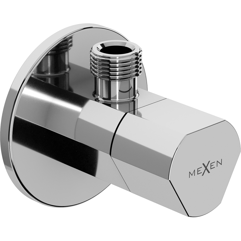 Mexen T hoekventiel voor kraan 1/2"x3/8", chroom - 79973-00