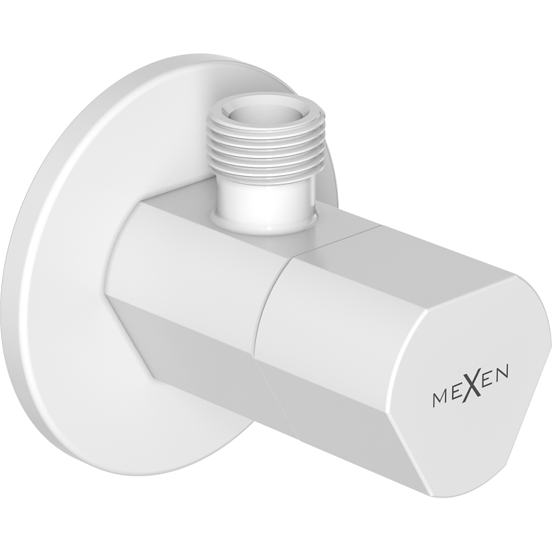 Mexen T leņķa vārsts jaucējkrānam 1/2"x3/8", balts - 79973-20