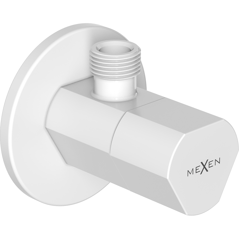 Mexen T valvola angolare per batteria 1/2"x3/8", bianco - 79973-20