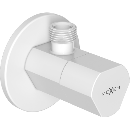 Mexen T vinkelventil till kran 1/2"x3/8", vit - 79973-20