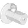 Mexen T angle valve for tap 1/2"x3/8", white - 79973-20