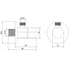 Mexen T vanne d'angle pour robinet 1/2"x3/8", doré - 79973-50