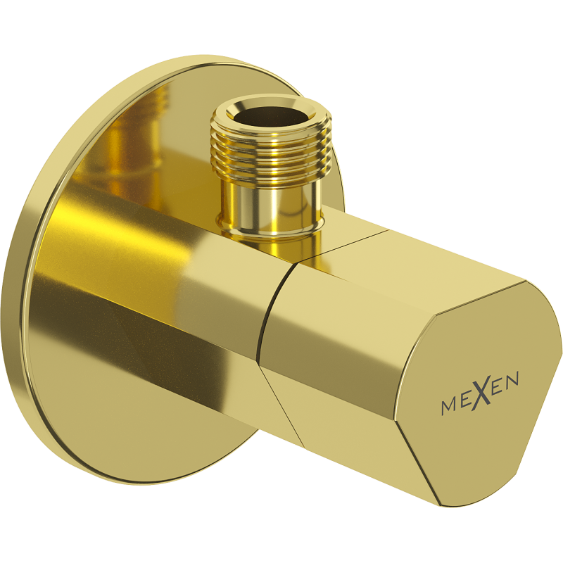 Mexen T vanne d'angle pour robinet 1/2"x3/8", doré - 79973-50