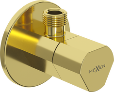 Mexen T hoekstopkraan voor kraan 1/2"x3/8", goud - 79973-50