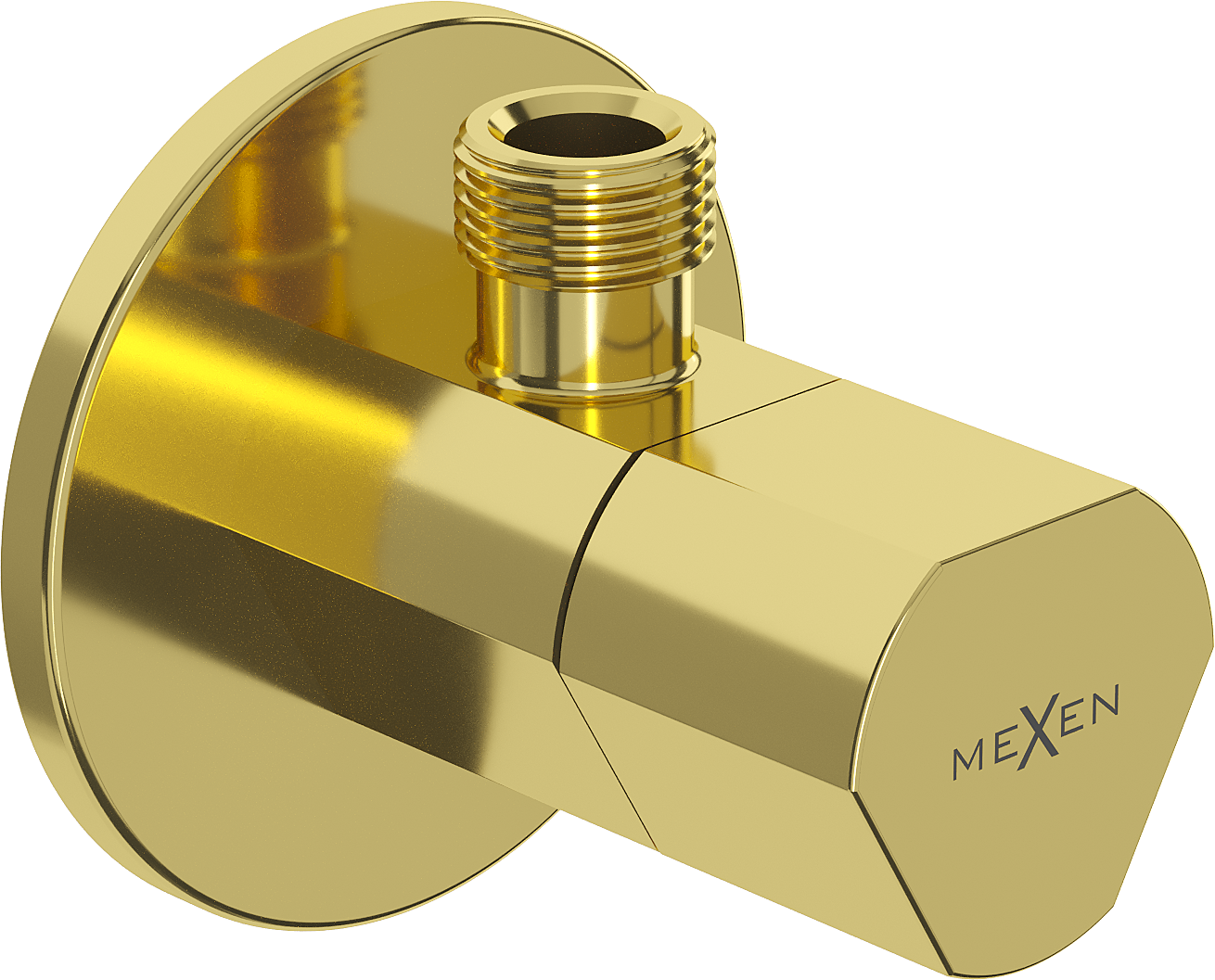 Mexen T zawór kątowy do baterii 1/2"x3/8", złoty - 79973-50