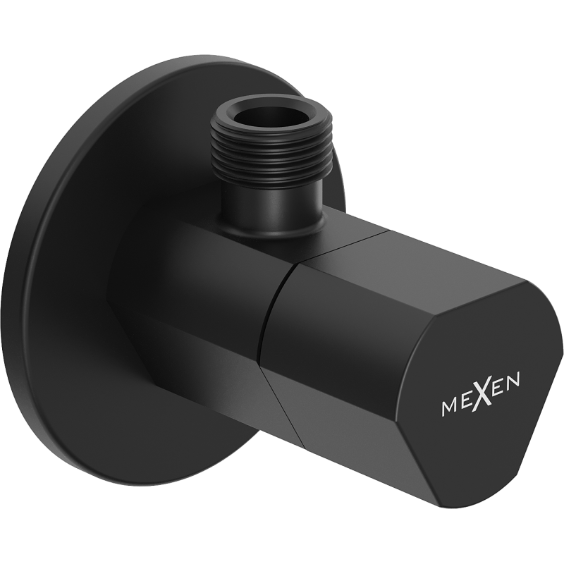 Mexen T hoekventiel voor kraan 1/2"x3/8", zwart - 79973-70