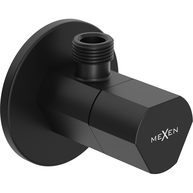 Mexen T valvola ad angolo per batteria 1/2"x3/8", nero - 79973-70