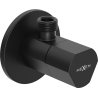 Mexen T hoekventiel voor kraan 1/2"x3/8", zwart - 79973-70