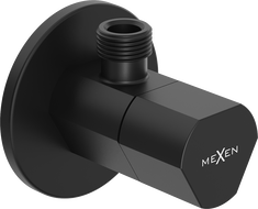 Mexen T kulmaventtiili 1/2"x3/8" hanoille, musta - 79973-70