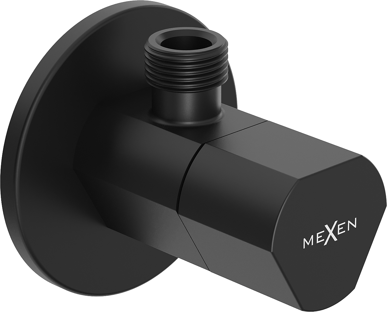 Mexen T zawór kątowy do baterii 1/2"x3/8", czarny - 79973-70