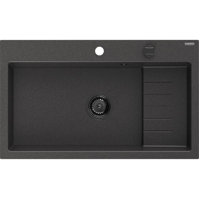 Mexen Omar graniitvalamu 1-kambriline 800 x 480 mm, must tähniline, must sifoon - 6520801005-76-B