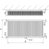 Mexen CC33 Plattenheizkörper 300 x 400 mm, Unteranschluss mittig, 534 W, weiß - W6C33-030-040-00