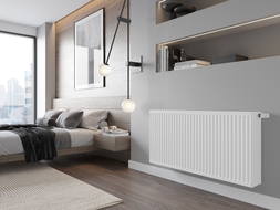 Mexen CC33 ploščati radiator 300 x 1500 mm, spodnje sredinsko priključevanje, 2002 W, bel - W6C33-030-150-00