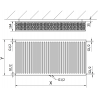 Mexen CC33 plaatradiaator 400 x 1100 mm, alumine keskühendus, 1858 W, valge - W6C33-040-110-00