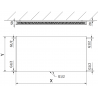 Mexen Flat CCF11 Panel Heater 300 x 1200 mm, Bottom Central Connection, 546 W, White - W6C11F-030-120-00