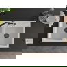 Mexen Hektor granieten gootsteen met 2 compartimenten 800 x 480 mm, wit, zwarte sifon - 6521802000-20-B