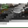 Mexen Hektor 2-gats granieten gootsteen 800 x 480 mm, zwart/zilver metallic, chroom sifon - 6521802000-73