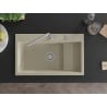Mexen Omar Granitspüle 1-beckig 800 x 480 mm, beige, Siphon chrom - 6520801005-69