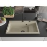 Mexen Omar zlewozmywak granitowy 1-komorowy 800 x 480 mm, beżowy, syfon czarny - 6520801005-69-B