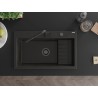 Mexen Omar graniidist köögivalamu, 1 kauss, 800 x 480 mm, must/kuldne metallik, must sifoon - 6520801005-75-B