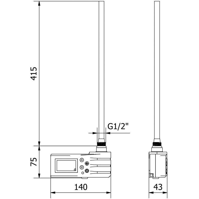 Mexen FA-J1229 450 W electric heater, black - W959-0450-70