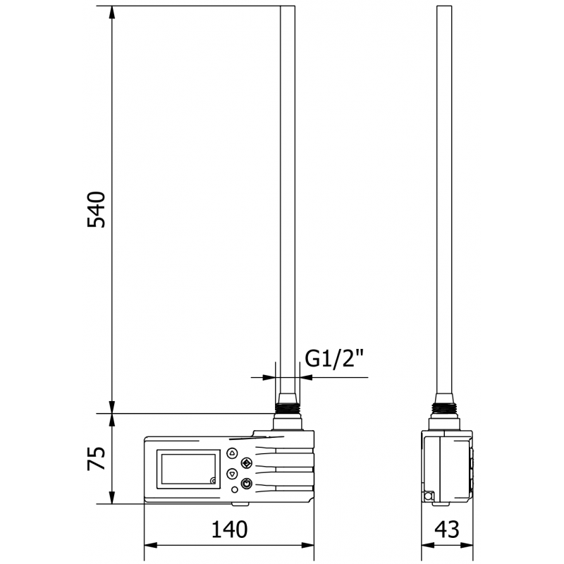 Mexen FA-J1229 résistance électrique 600 W, blanche - W959-0600-20