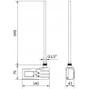 Mexen FA-J1229 električna grijaća šipka 600 W, bijela - W959-0600-20