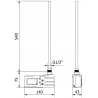 Mexen FA-J1229 élément chauffant électrique 600 W, blanc - W959-0600-20