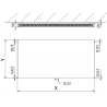 Mexen Flat CCF11 Plattenheizkörper 500 x 1100 mm, untere mittlere Anschlüsse, 751 W, weiß - W6C11F-050-110-00
