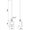 Mexen FA-BG8 elektrische verwarmer 600 W, zwart - W957-0600-70