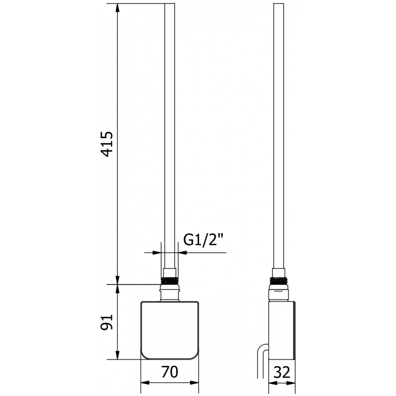 Mexen FA-05W električni grelec 450 W, bel - W958-0450-20