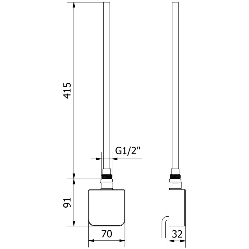 Mexen FA-05W elektriline küttekeha 450 W, valge - W958-0450-20